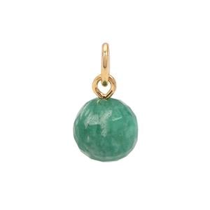 Molte Amazonite Ball Charm in Gold Plated Silver 6.20ct