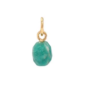 Molte Amazonite Oval Charm in Gold Plated Silver 2.95ct