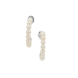 Kaori Cultured Pearl Sterling Silver Earrings (3mm)