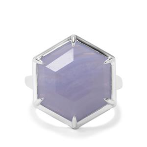 9.85ct Blue Lace Agate Sterling Silver Ring