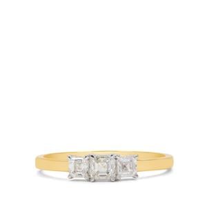 1/2ct Asscher Cut Diamond 18K Gold Tomas Rae Ring  