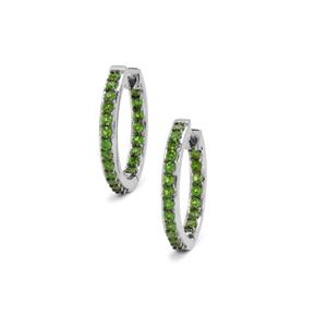 0.70ct Chrome Diopside Sterling Silver Earrings 