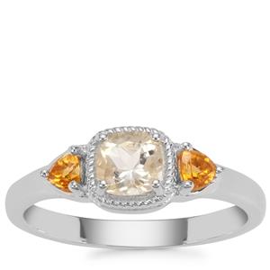Serenite Ring with Diamantina Citrine in Sterling Silver 0.80ct