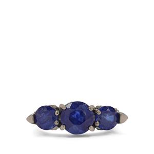  5.90cts Blue Sapphire Sterling Silver Ring (F)