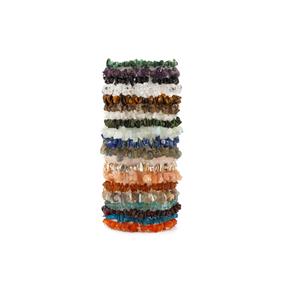 1150cts Kaleidoscope Gemstones Set of 20 Stretchable Nugget Bead Bracelet