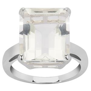 12.49ct White Fluorite Sterling Silver Ring