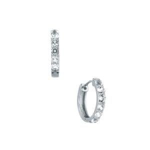 1.60cts White Topaz Sterling Silver Earrings 