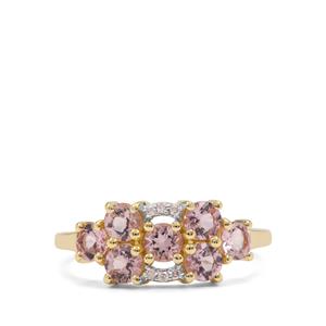 Cherry Blossom™ Morganite & Pink Diamond 9K Gold Ring ATGW 1.10cts