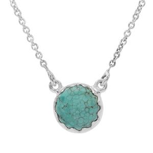 3ct Lhasa Turquoise Sterling Silver Aryonna Necklace 