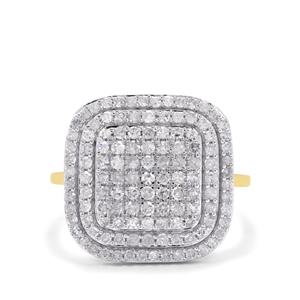 1.04ct GH Diamonds 9K Gold Ring