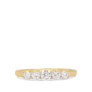1/2ct Diamond 9K Gold Tomas Rae Ring 