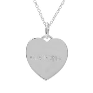 Sterling Silver Heart Signature Necklace 