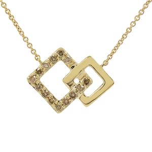 1/4ct Champagne Argyle Diamonds 9K Gold Necklace
