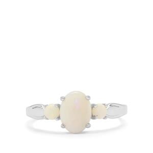 0.85ct Coober Pedy Opal Sterling Silver Ring 