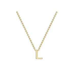 Letter 'L' Necklace in 9K Gold 43cm/17'