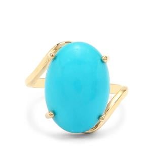 9.45cts Sleeping Beauty Turquoise 9K Gold Tomas Rae Ring 