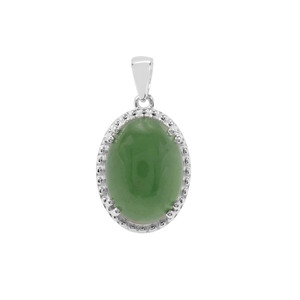 Imperial Serpentine Pendant in Sterling Silver 14.43cts