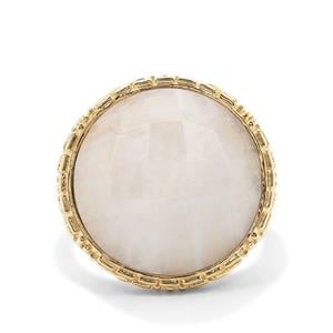 Rainbow Moonstone Ring in Gold Plated Sterling Silver 14.46cts