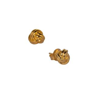 Gold Tone Sterling Silver Knot Earrings 2.99g 