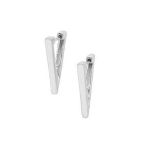 Triangle Hoop Earrings in Sterling Silver
