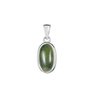 6ct Canadian Nephrite Jade Sterling Silver Pendant