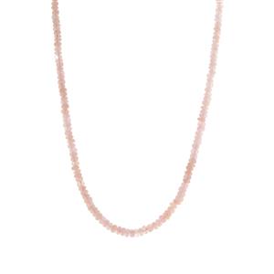 71.55cts Morganite Sterling Silver Necklace 