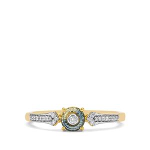 Lehrer TorusRing Montana Sapphire & Diamond 18K Gold Ring MTGW 0.35ct