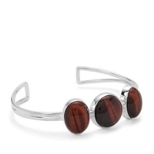 30ct Red Tiger's Eye Sterling Silver Aryonna Bangle