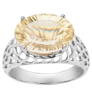4.93ct Mexican Golden Sunstone Sterling Silver Ring