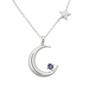 0.30cts Tanzanite Sterling Silver Necklace 