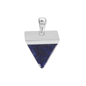 12.20ct Sar-i-Sang Lapis Lazuli Sterling Silver Pendant 