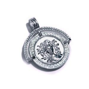 Talisman Protection Sterling Silver Coin Pendant