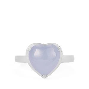 4.18ct Aquamarine Sterling Silver Heart Ring
