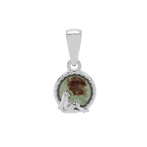1.35cts Aquaprase™ Sterling Silver Pendant 