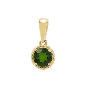 0.75cts Chrome Diopside 9K Gold Pendant 