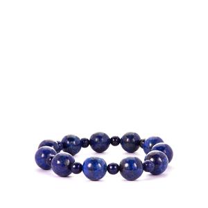 187.50ct Sar-i-Sang Lapis Lazuli Stretchable Bracelet 