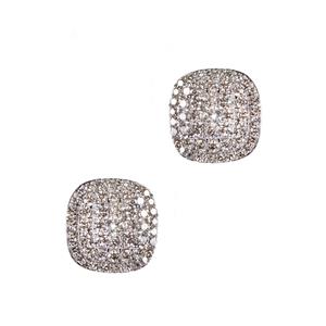 SI 1ct Diamond White Gold Earrings