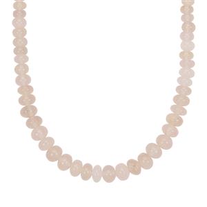 99ct Lavender Chalcedony Sterling Silver Graduated Necklace 