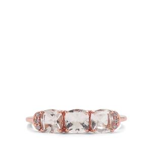 Alto Ligonha Morganite & Pink Diamond 9K Rose Gold Ring ATGW 1.50cts