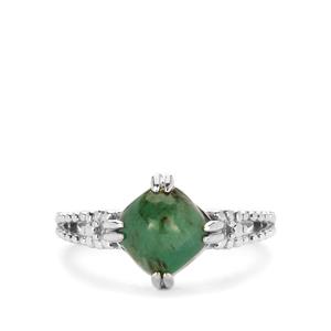 2.38ct Itabira Emerald Sterling Silver Ring