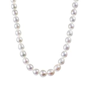 South Sea Cultured Pearl Sterling Silver Graduated Necklace. 
