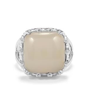 9.80ct White Moonstone Sterling Silver Ring