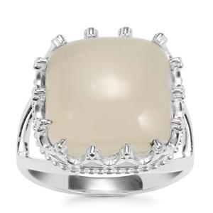 White Moonstone Ring in Sterling Silver 9.80cts