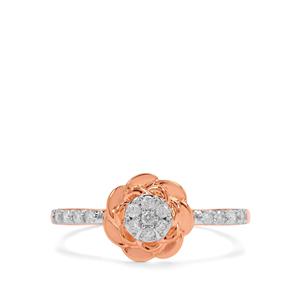 1/5ct Canadian Diamonds 9K Rose Gold Ring