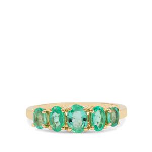 1.11ct Ethiopian Emerald 9K Gold Tomas Rae Ring