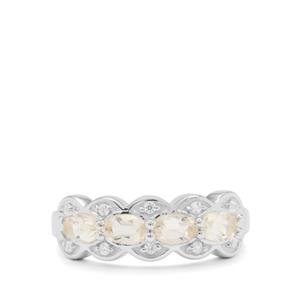 Serenite Ring with White Zircon in Sterling Silver 1cts