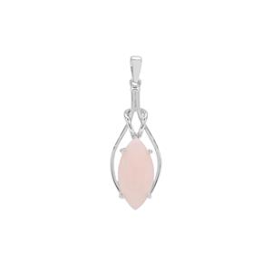 Pendant Pink Opal Pendant in Sterling Silver 5.30cts