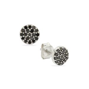 1/4ct Black Diamond Sterling Silver Earrings 