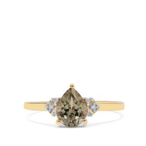 Csarite® & Diamond 9K Gold Ring ATGW 1.20cts