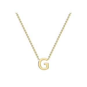 Letter 'G' Necklace in 9K Gold 43cm/17'